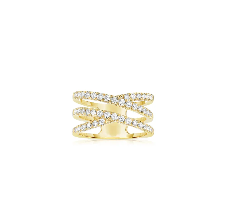 Sabel Collection 14K Yellow Gold Diamond Faux-Crossover Ring