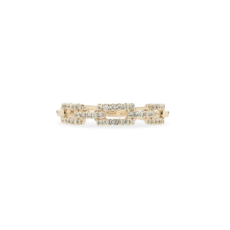 Sabel Collection 14K Yellow Gold Diamond Link Ring