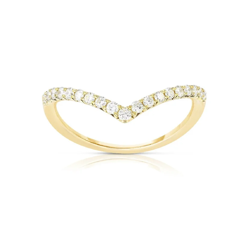 Sabel Collection Diamond "V" Ring in 14K Yellow Gold