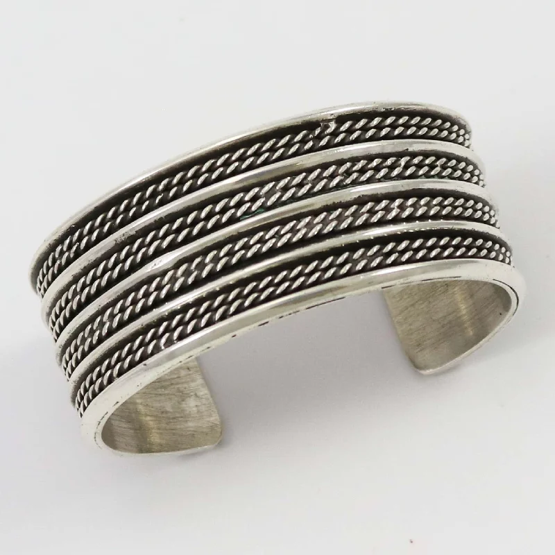 Stamped Silver Cuff