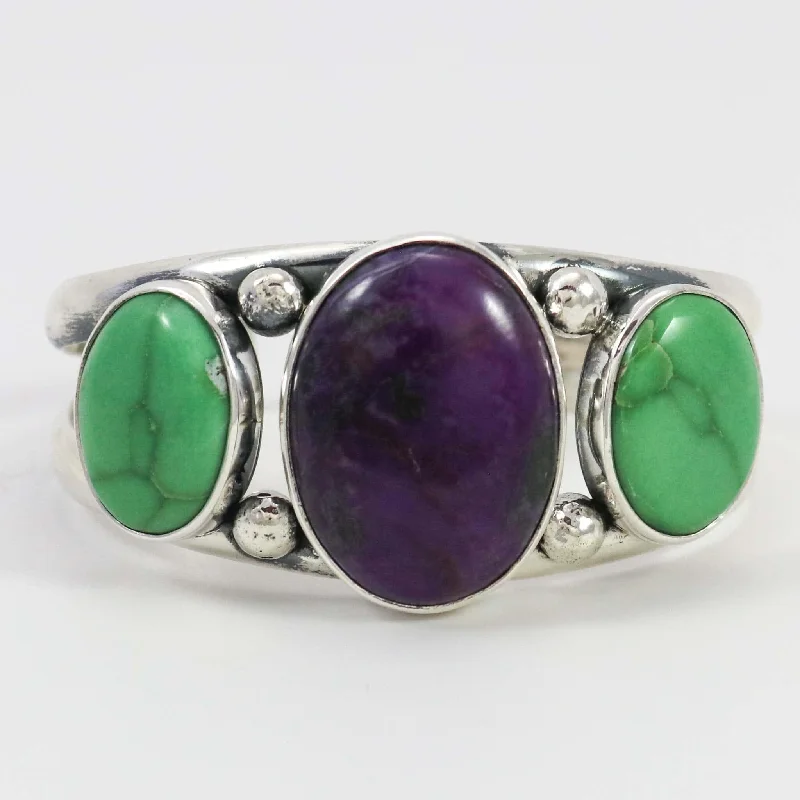 Sugilite and Variscite Cuff