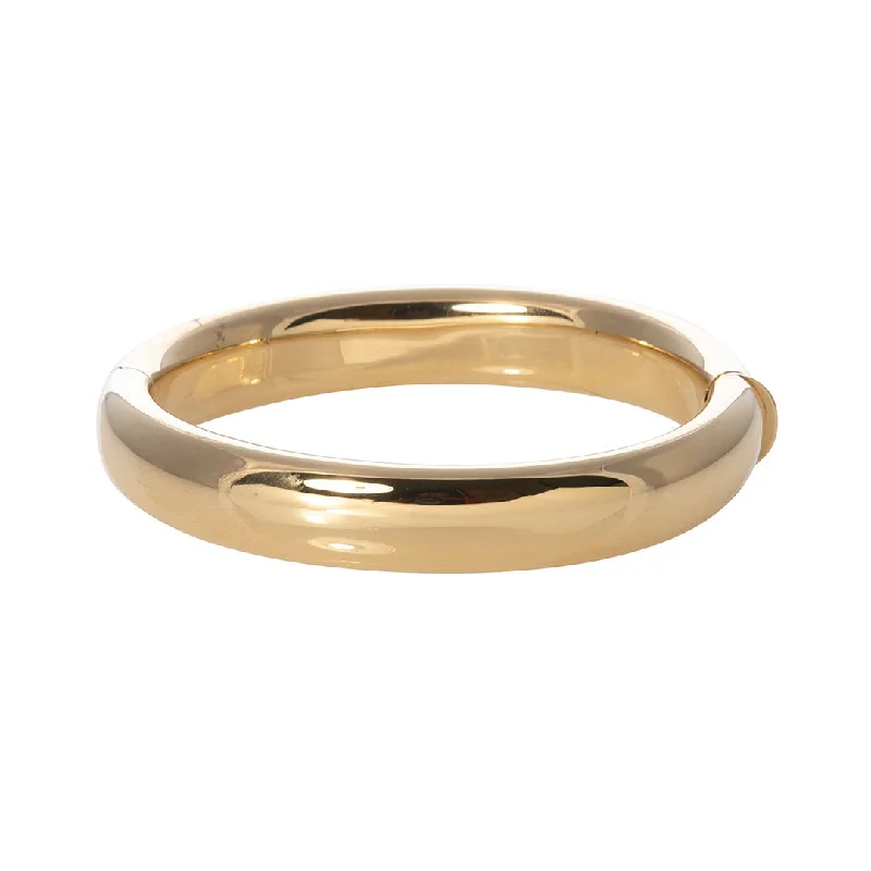 14K Yellow Gold Italian Oval 12mm Bangle