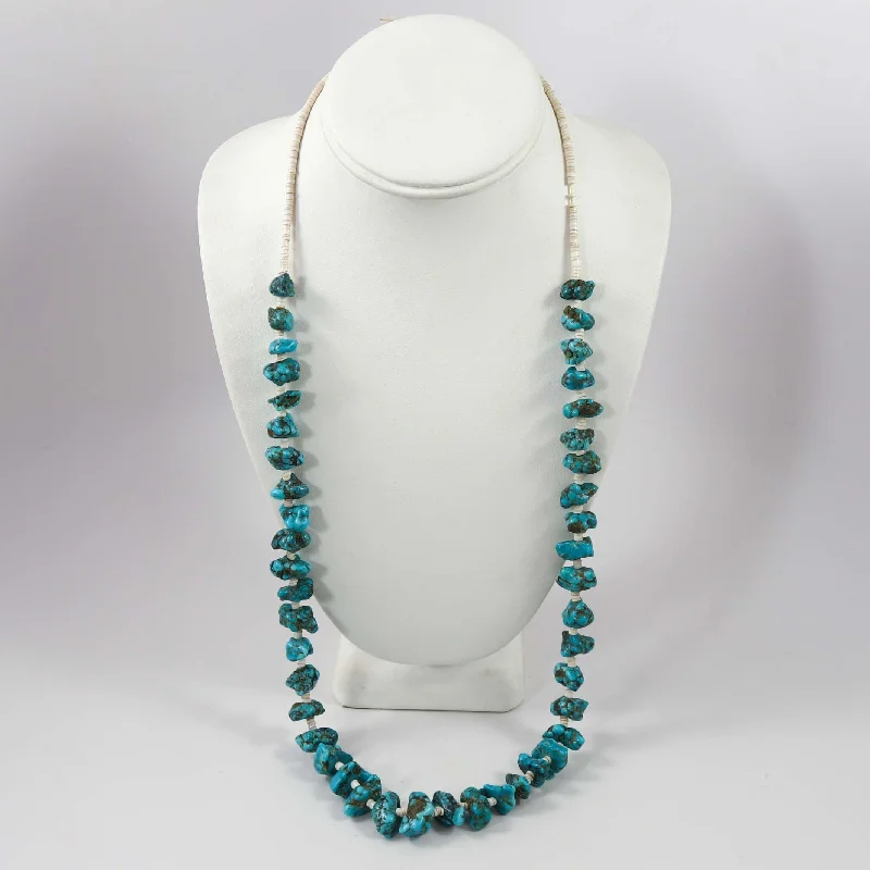 1980s Turquoise Nugget Necklace