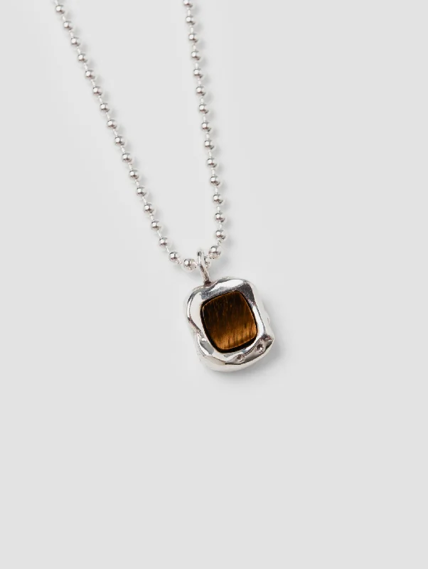 Charlie Necklace in Tiger's Eye and Sterling Silver