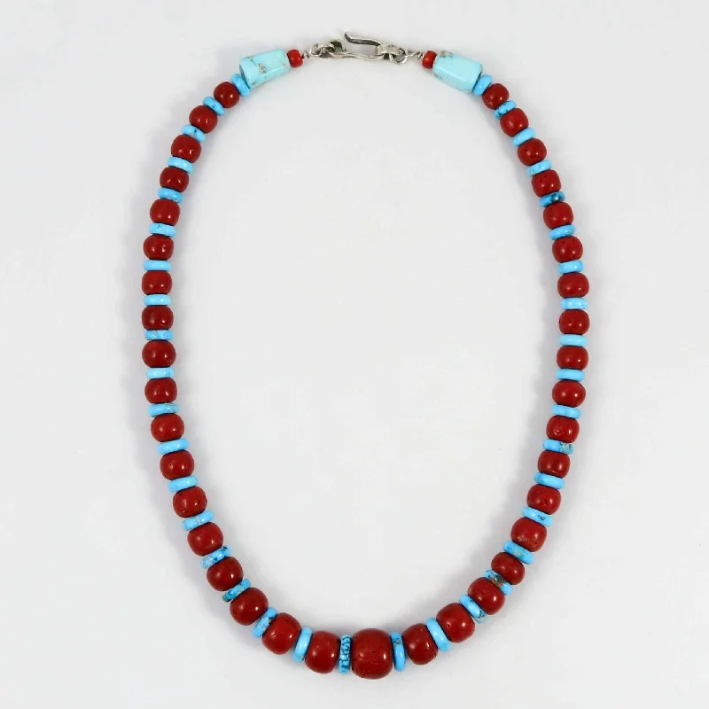 Coral and Turquoise Necklace