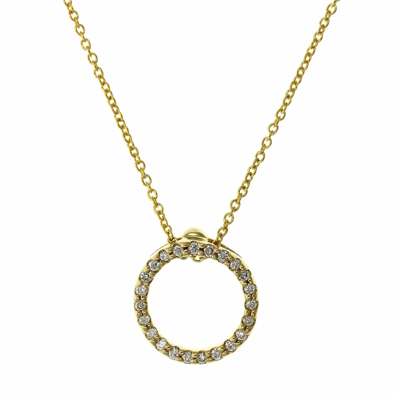 Roberto Coin 18K Yellow Gold Diamond Circle Necklace