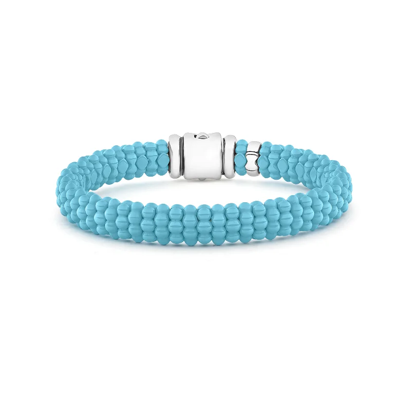 LAGOS Blue Caviar Ceramic Beaded Bracelet in Blue