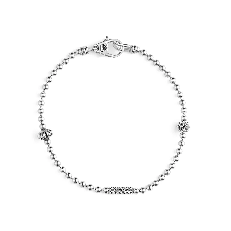 LAGOS Caviar Icon Silver Beaded Bracelet