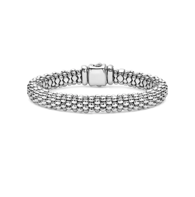 LAGOS Signature Caviar 9mm Silver Bracelet