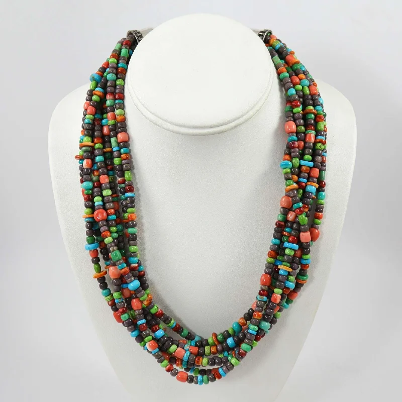 Multi-Stone Bead Necklace