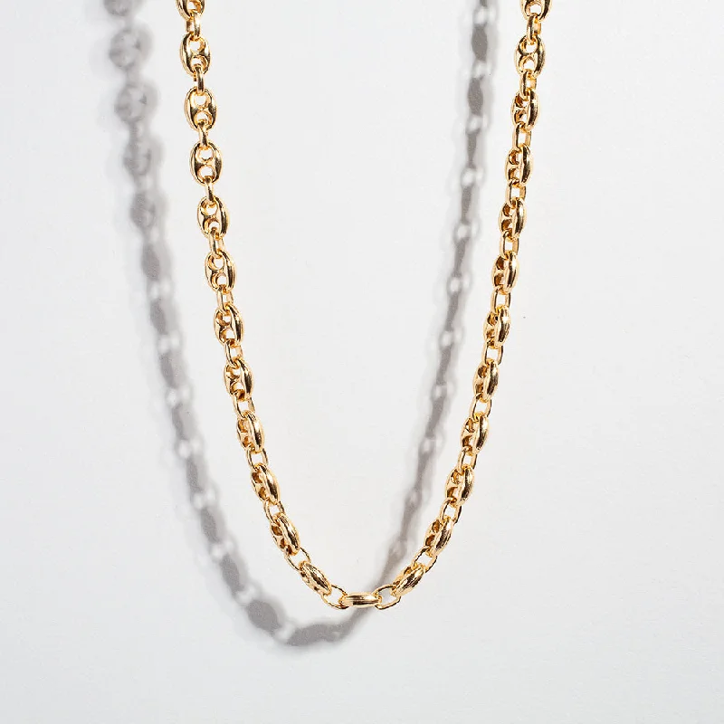 PUFFED MARINER CHAIN | 14K GOLD