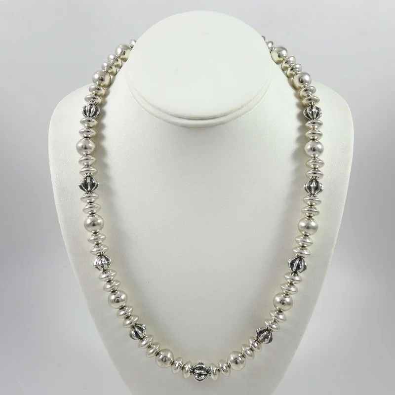 Silver Bead Necklace