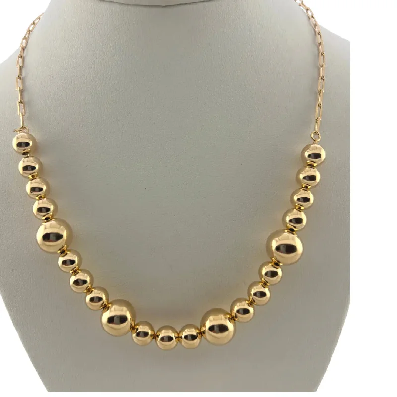 SN442 18K Gold Plated Chain with Assorted Balls