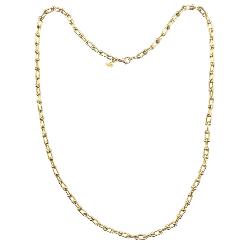 SN447C 22" Small Links 18K Gold Plated Chain