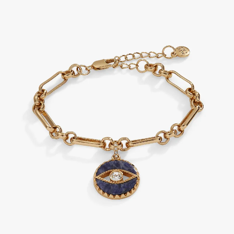 Sodalite Evil Eye Chain Bracelet